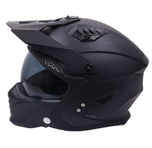 Multi Function Motorcycle Full & Open Face Helmet - Matt Black