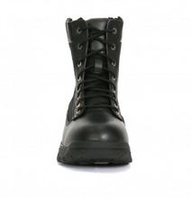 Genuine Leather Swat Style Rider Boots with side zips BTM1012