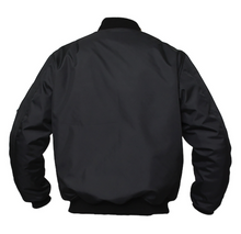 lined BLACK Bomber Jacket with Elbow & Shoulder armour
