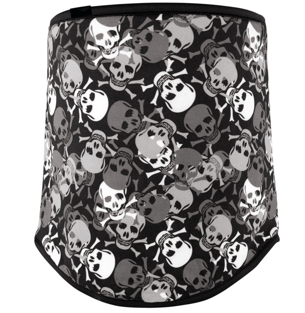Black & White Skulls Fleece Neck Gaiter