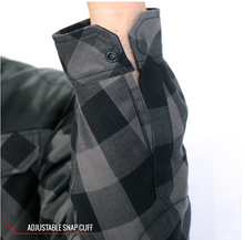 Kevlar Reinforced Leather And Grey Check Flannel Jacket / Shirt