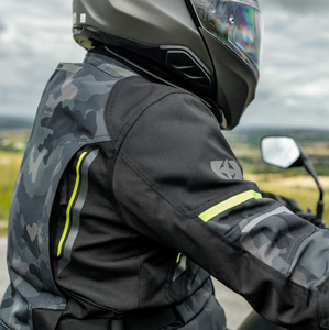 Waterproof Camo Biker Jacket with Elbow & Shoulder Armour