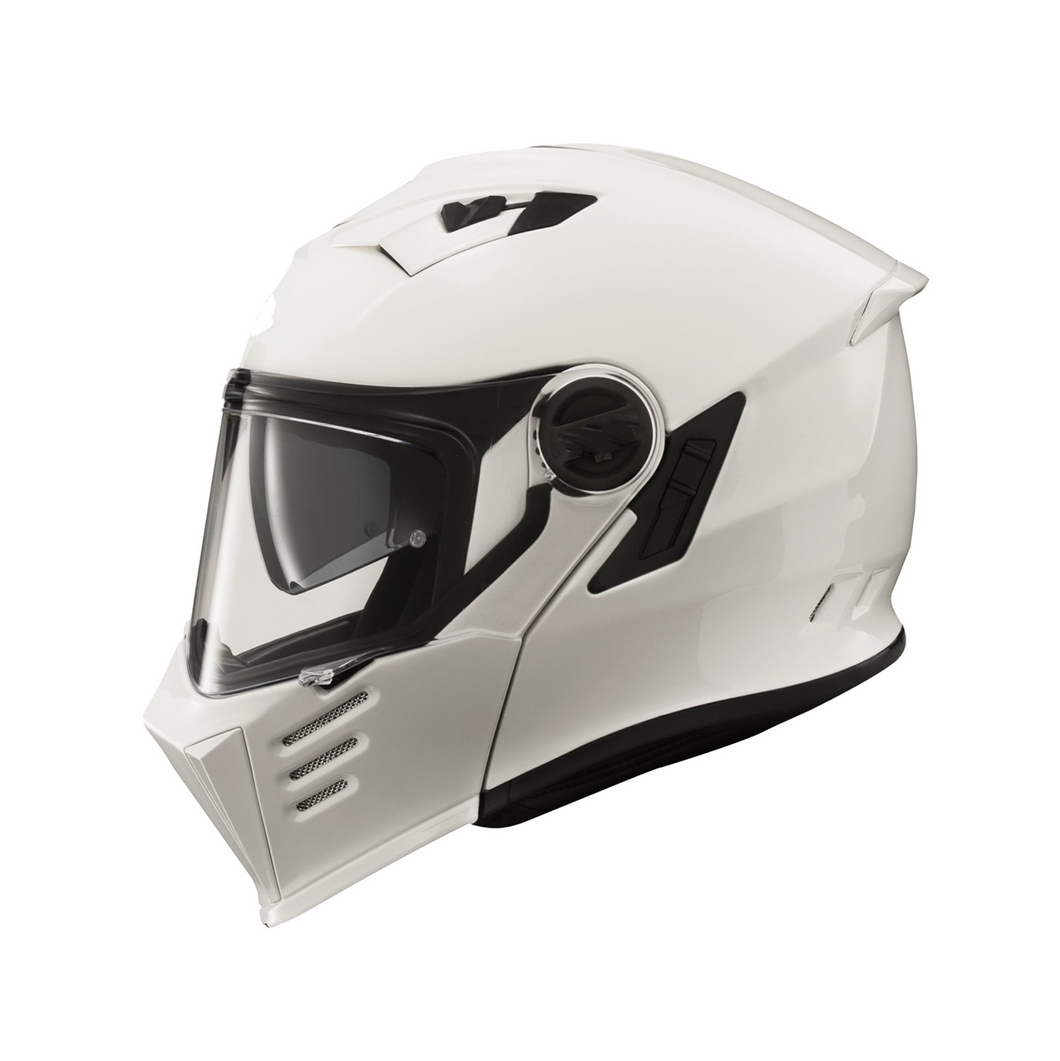 Gloss White Darksome Flip Front Helmet