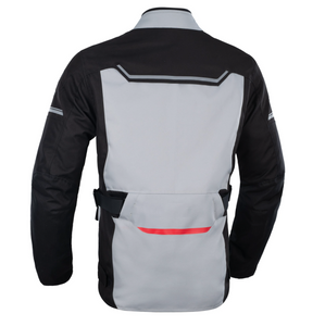 Grey/Black/Red Stealth Motorcycle Jacket