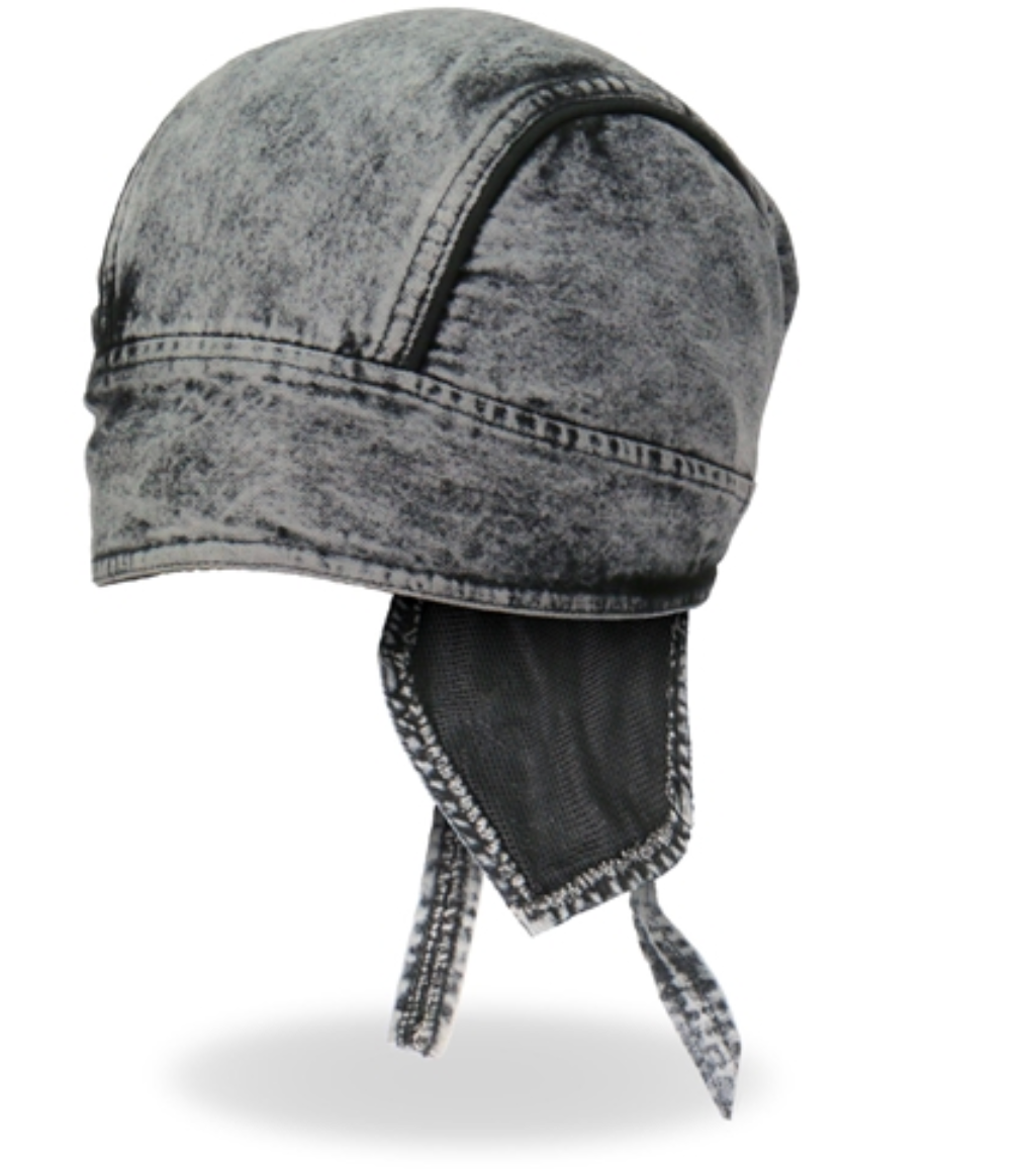 Charcoal Black Denim Pre-Tied BREND_3  - Bandana