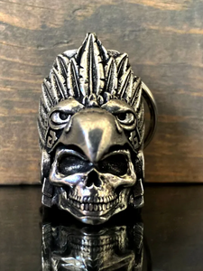 3D Aztec Eagle Warrior Skull Bell