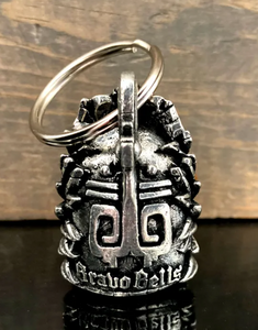 3D Aztec Eagle Warrior Skull Bell