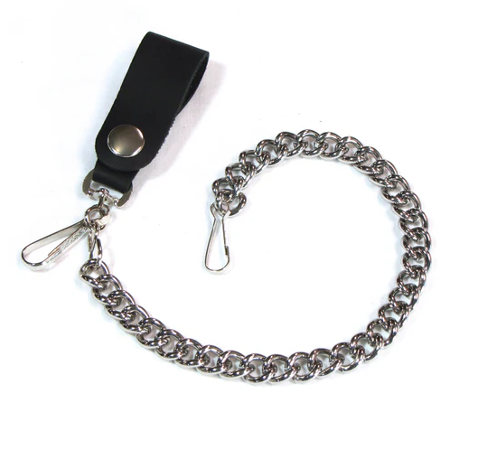 Metal Wallet Chain with CLIP for Wallet & Leather Belt Loop