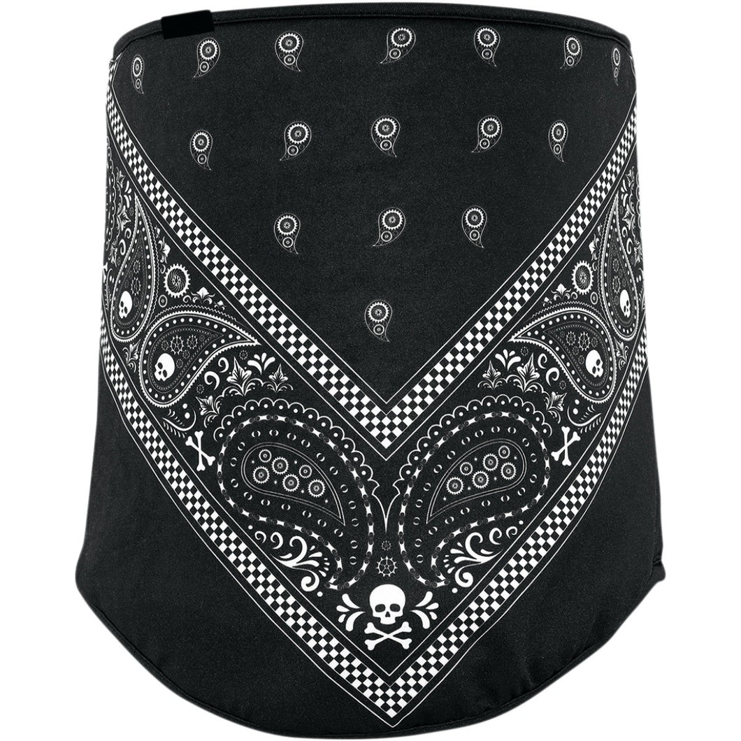 Black Paisley Fleece Neck Gaiter, Neck Warmers & Face Masks